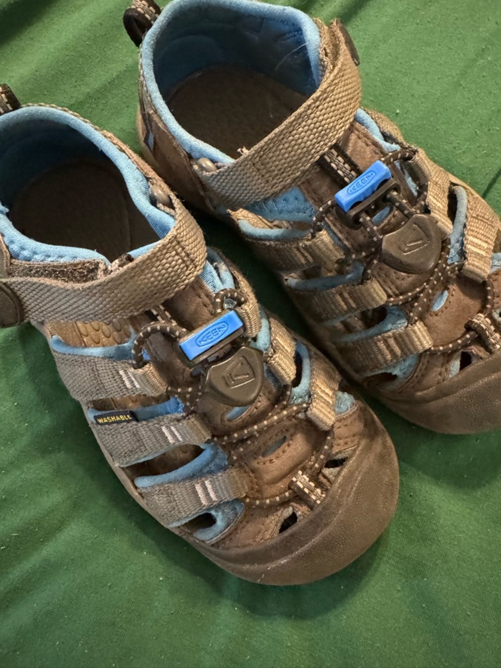 Keen Kids Brown and Blue Closed-Toe Sandals